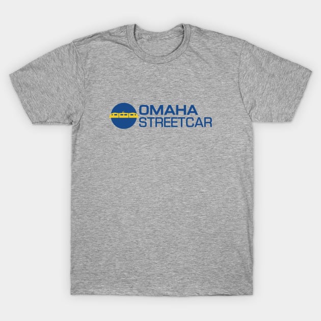 Omaha Streetcar Blue/Yellow Logo T-Shirt by Kodachrome Railway Colors